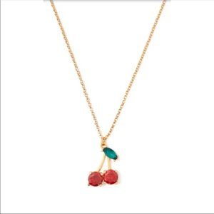 Kate Spade 12k Gold-Plated Cherry Crystal Necklace